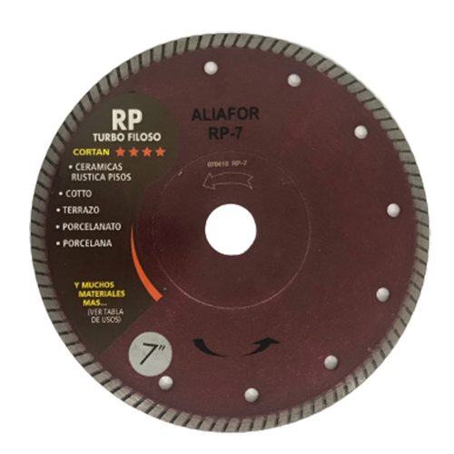 Disco diamantado Aliafor RP-7″ turbo filoso