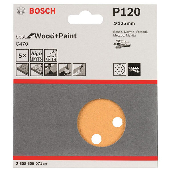 Disco de Lija Bosch Wood&Paint; 125mm G120