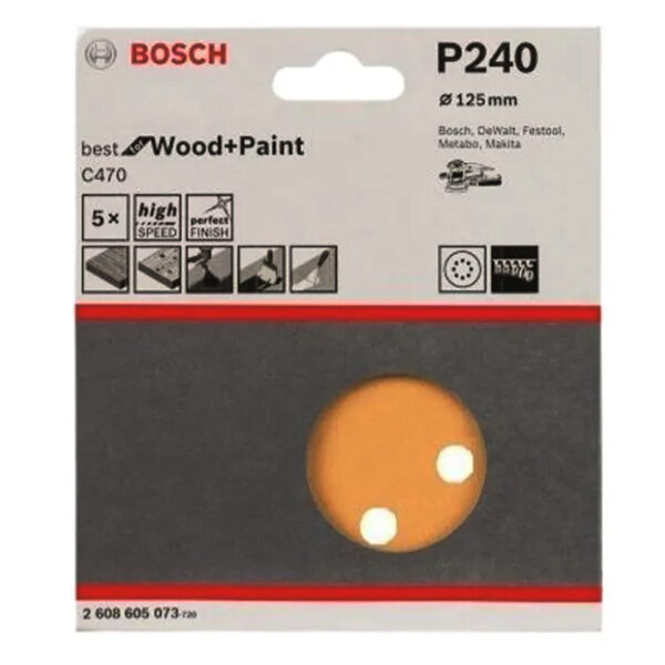 Disco de Lija Bosch Wood&Paint; 125mm G240